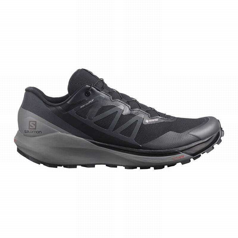 SALOMON SENSE RIDE 4 GORE-TEX INVISIBLE FIT Philippines - Men's Running Shoes - Black | 458021-WBY